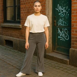 Aerie Tan Casual Flared Bottoms with Relaxed Fit